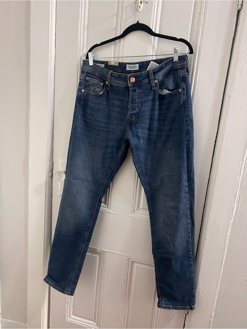 Jack & Jones Men’s Slim Straight Dark Blue Jeans